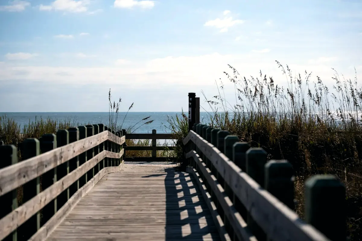 The walkway to Cherry Grove Beach in North Myrtle Beach
