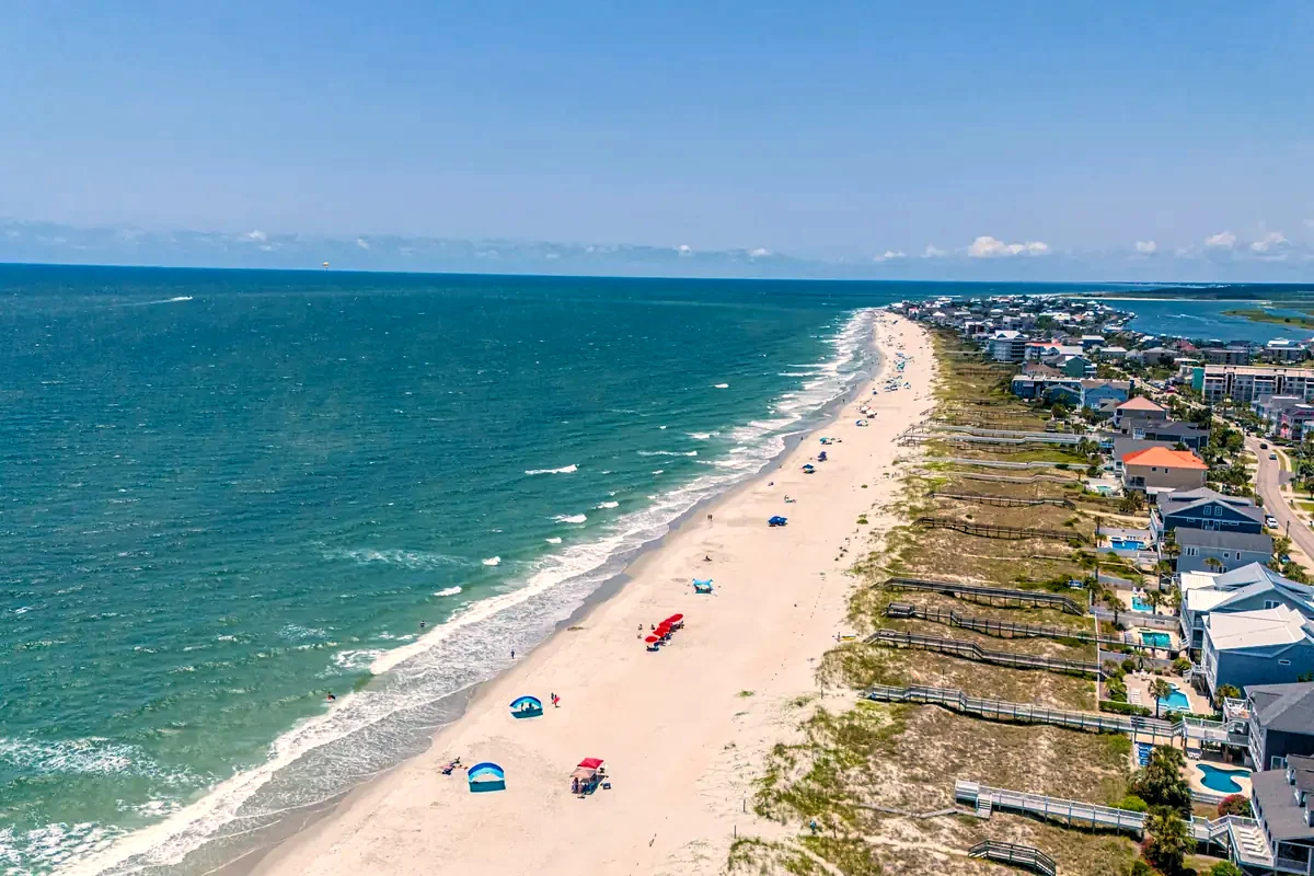 Garden City Beach from the air