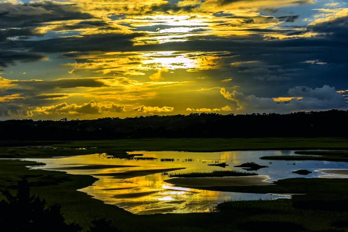 Marsh along the Intracoastal Waterway at Holden Beach, near Shallotte