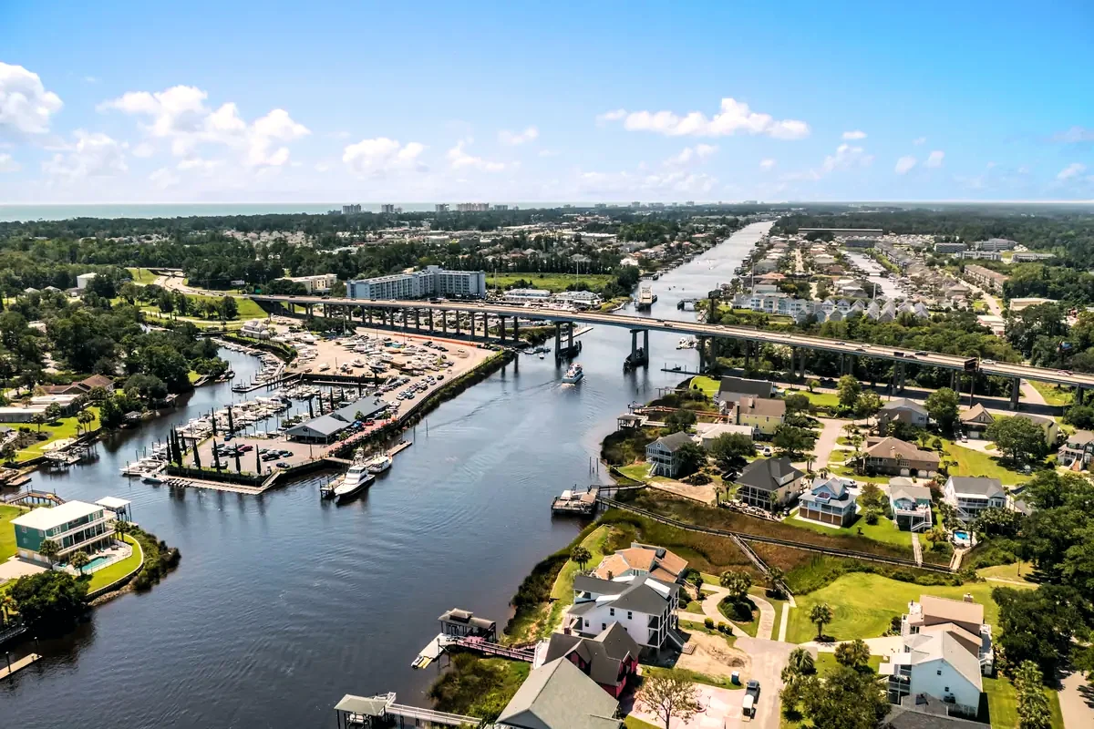 The Intracoastal Waterway and the Little River Swing Bridge