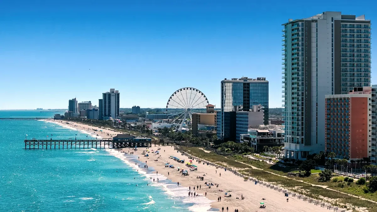 The Myrtle Beach skyline, SkyWheel and pier