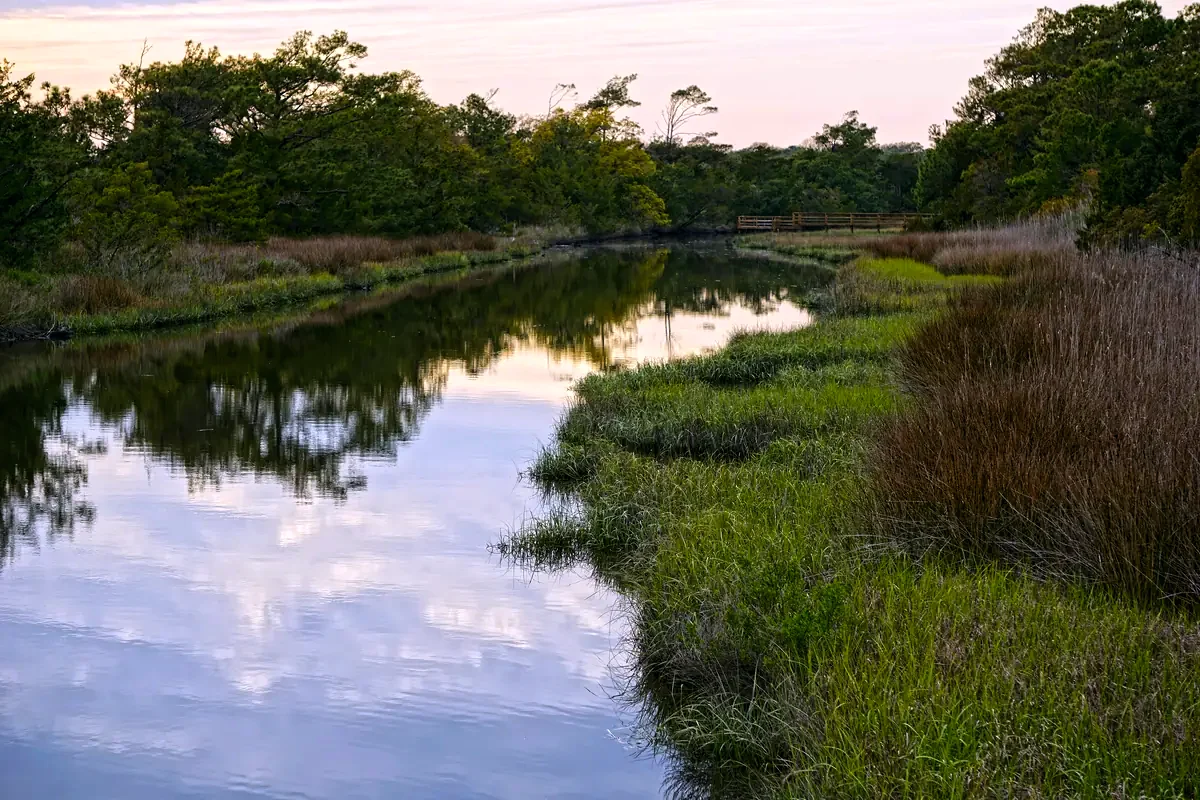 The 31st Street walkway over the marsh on Oak Island